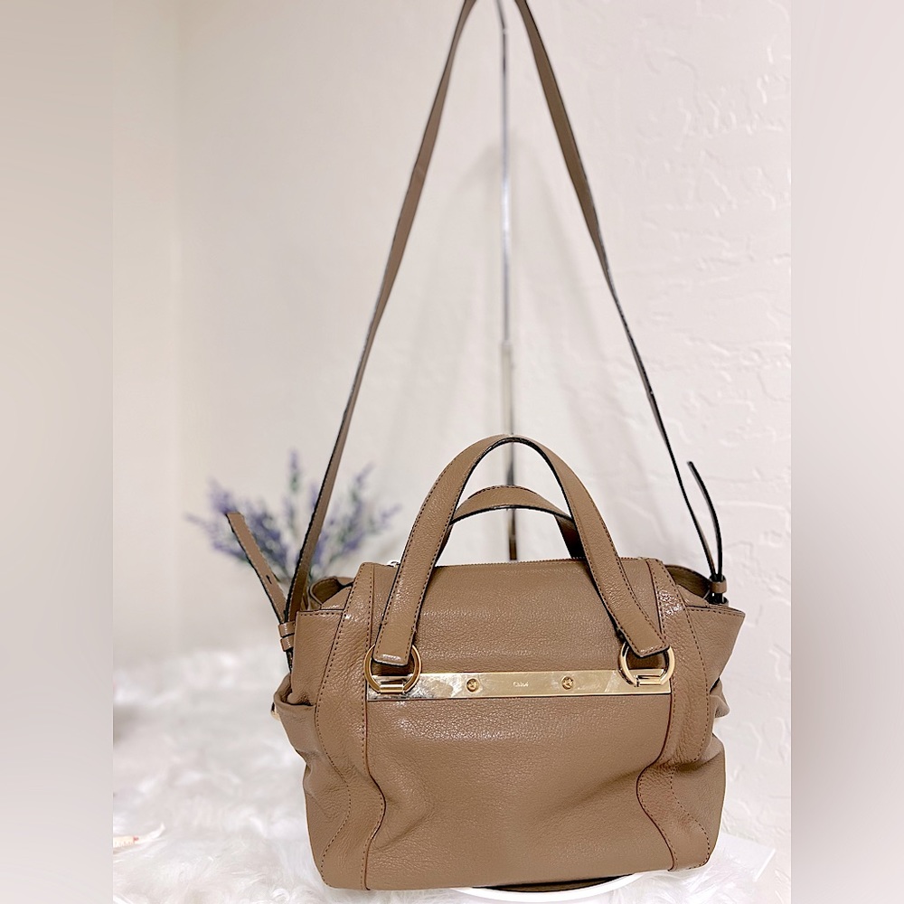 Chloe Bridget Mini Shoulder Bag, Taupe